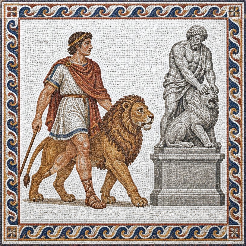 Mosaic of The Man and the Lion