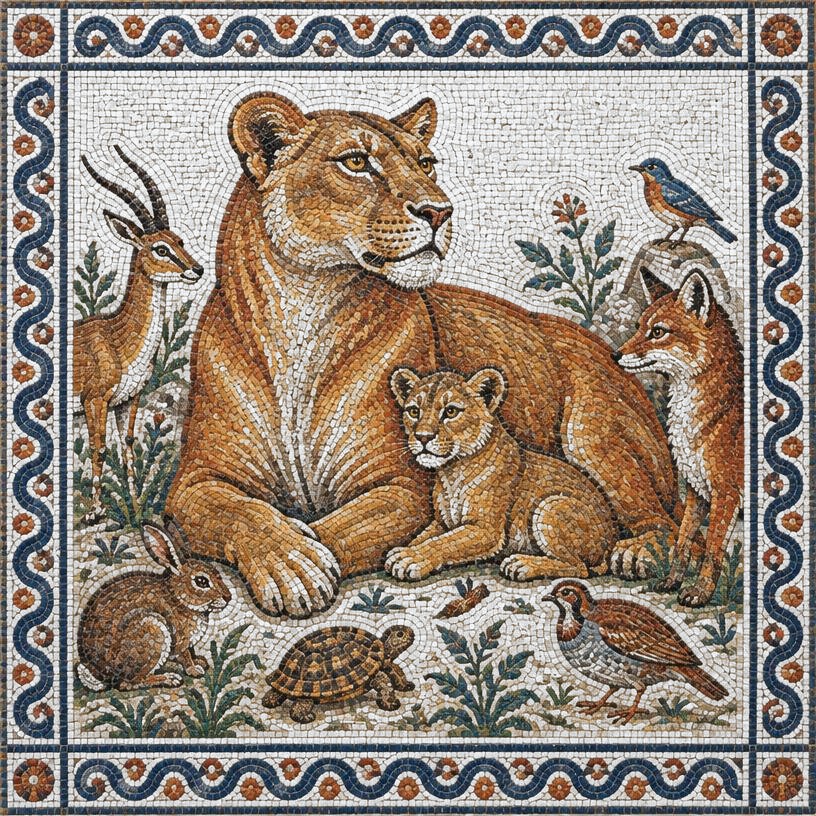 Mosaic of The Lioness