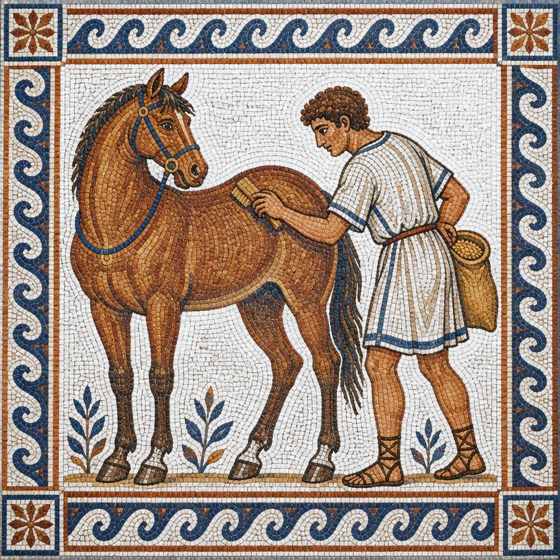 Mosaic of The Horse and Groom