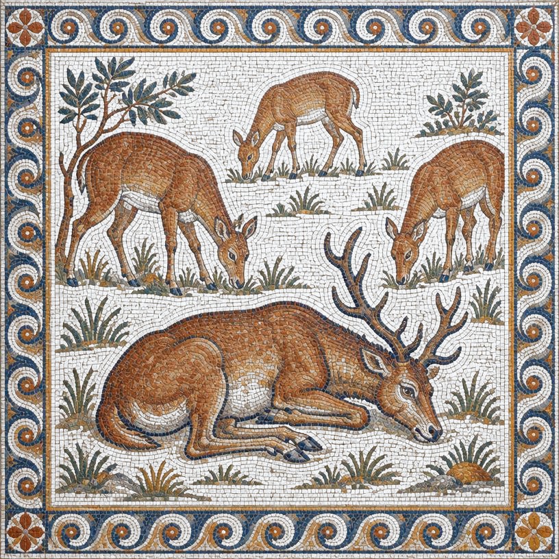 Mosaic of The Sick Stag
