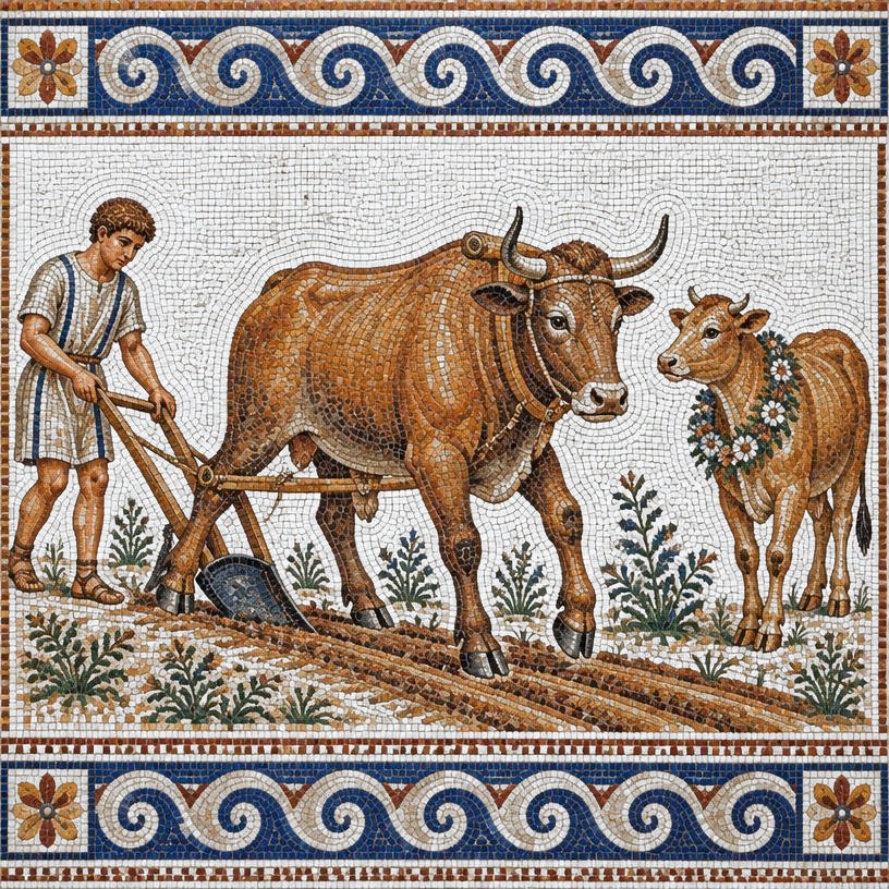 Mosaic of The Heifer and the Ox