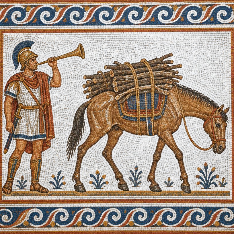 Mosaic of The Horse and His Rider