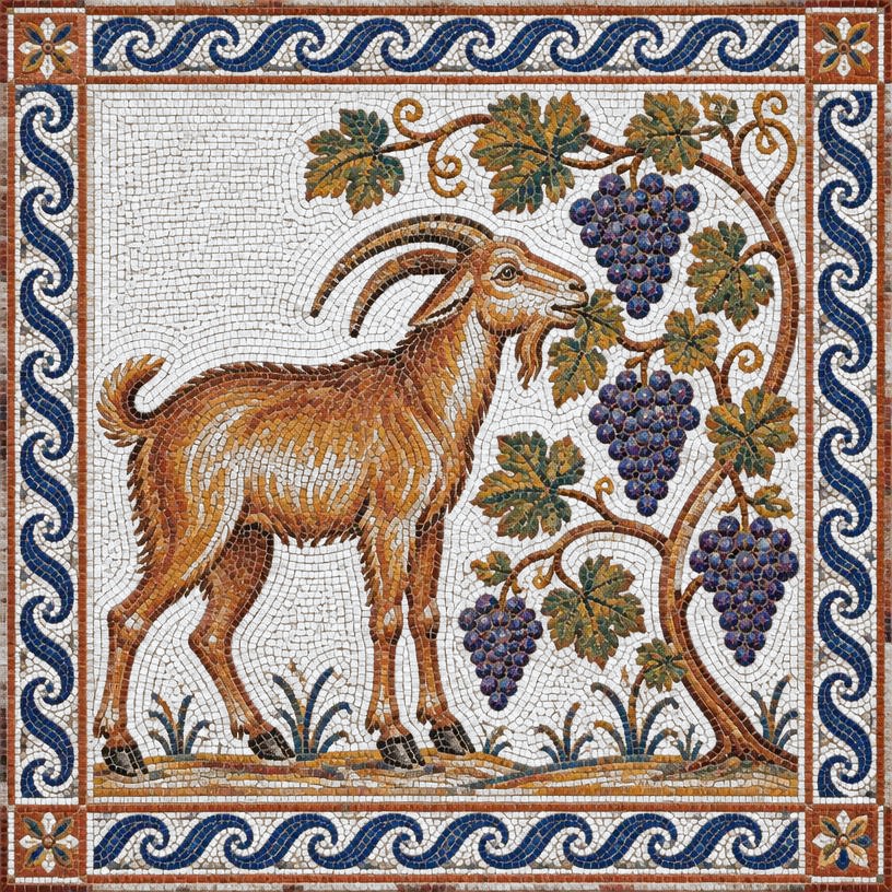 Mosaic of The Vine and the Goat
