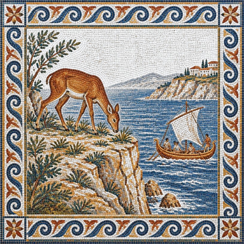 Mosaic of The One-Eyed Doe