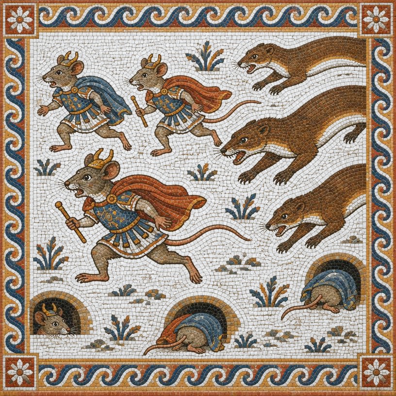 Mosaic of The Mice and the Weasels
