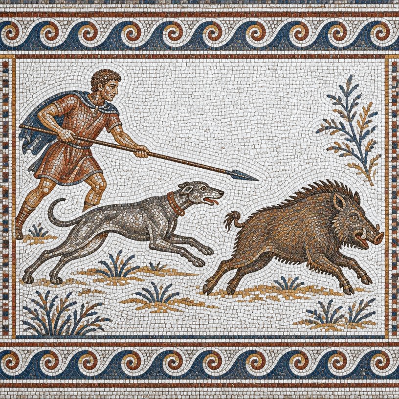 Mosaic of The Old Hound