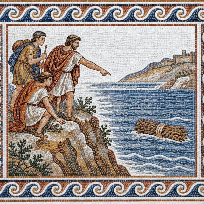 Mosaic of The Seaside Travelers