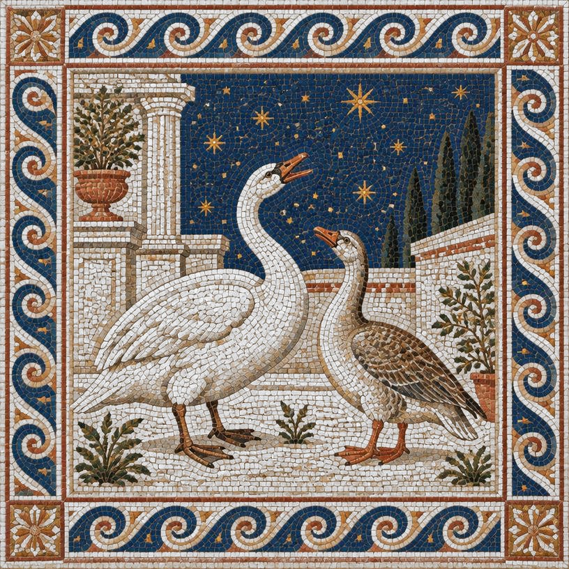 Mosaic of The Swan and the Goose