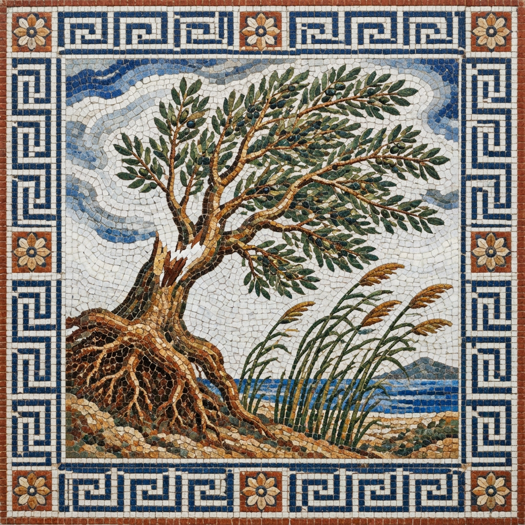 Mosaic of The Oak and the Reeds