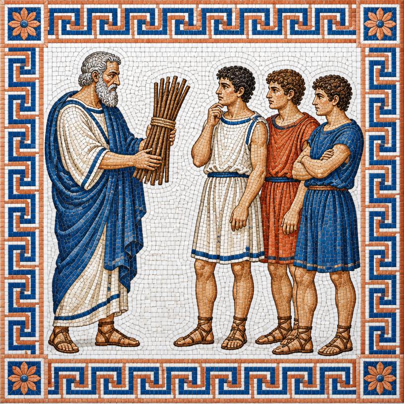 Mosaic of The Father and His Sons