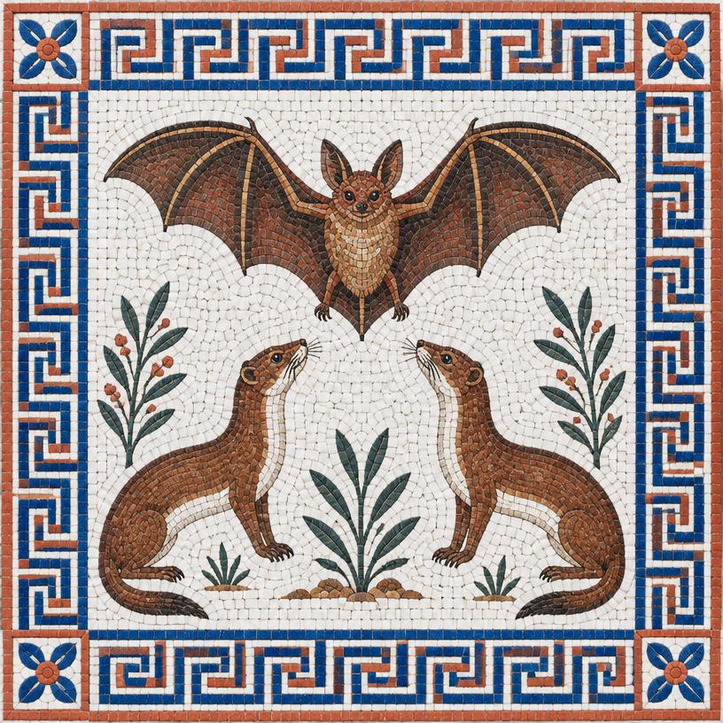Mosaic of The Bat and the Weasels