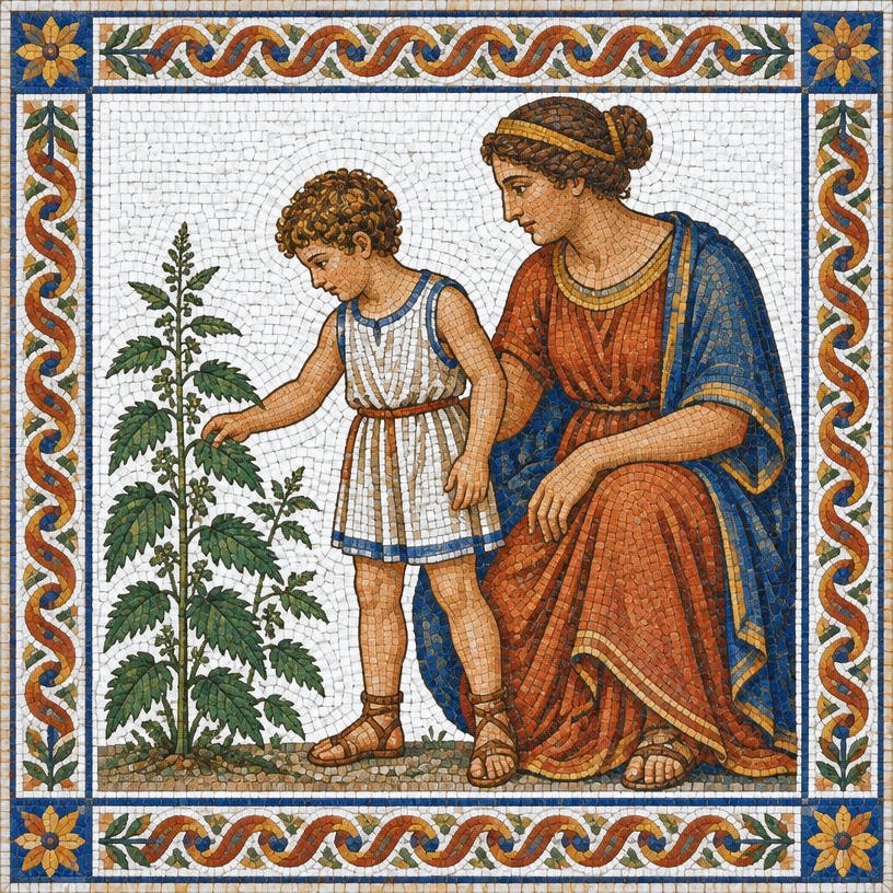 Mosaic of The Boy and the Nettles