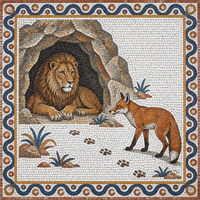 Mosaic of The Sick Lion