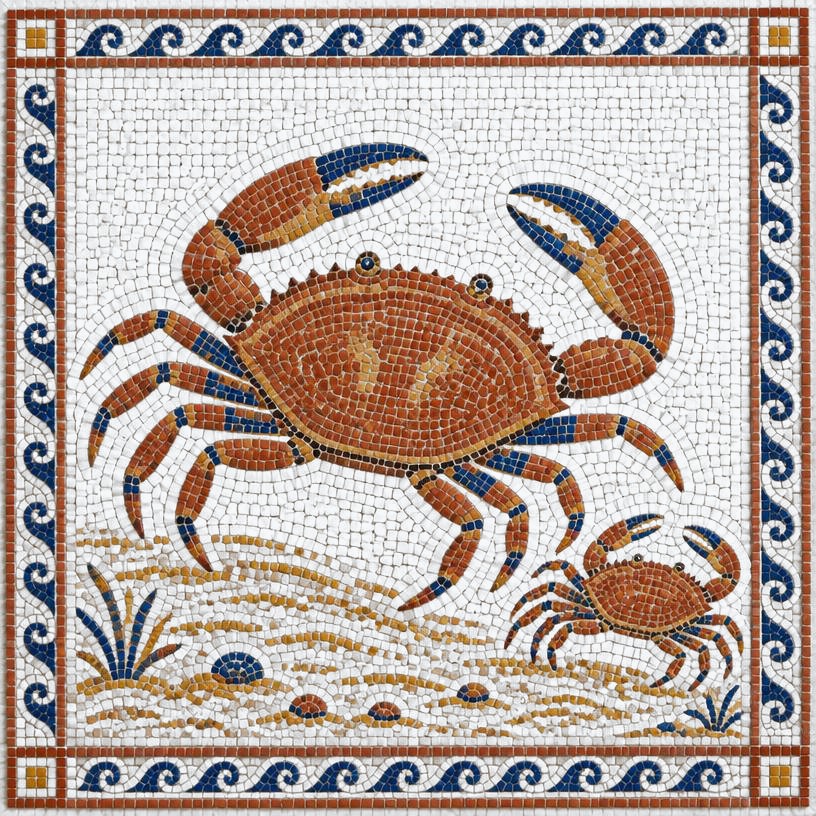 Mosaic of The Crab and Its Mother