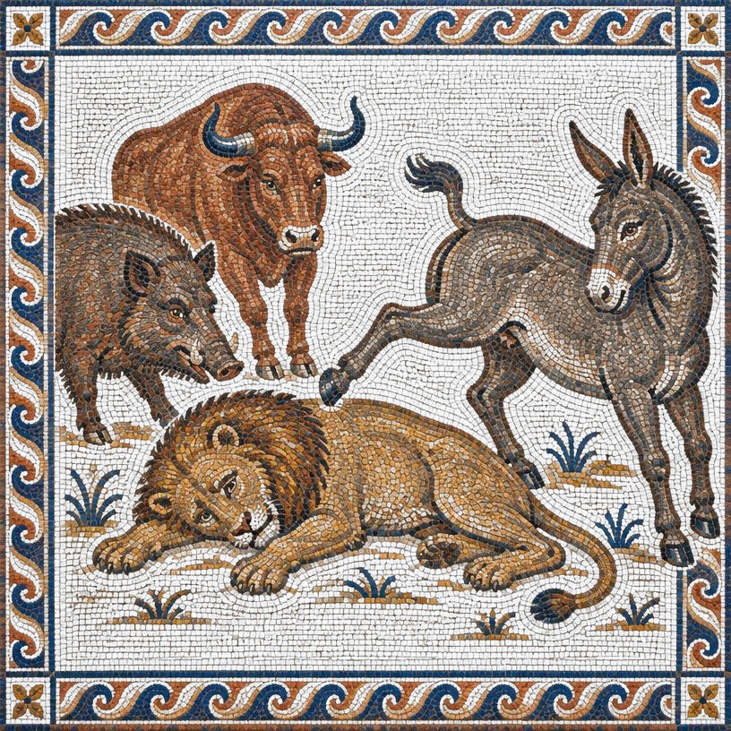 Mosaic of The Old Lion