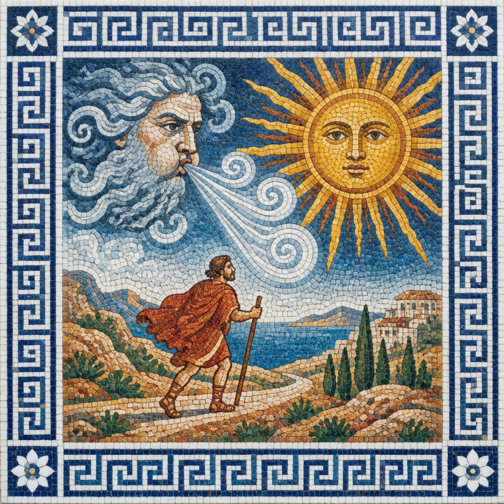 Mosaic of The North Wind and the Sun