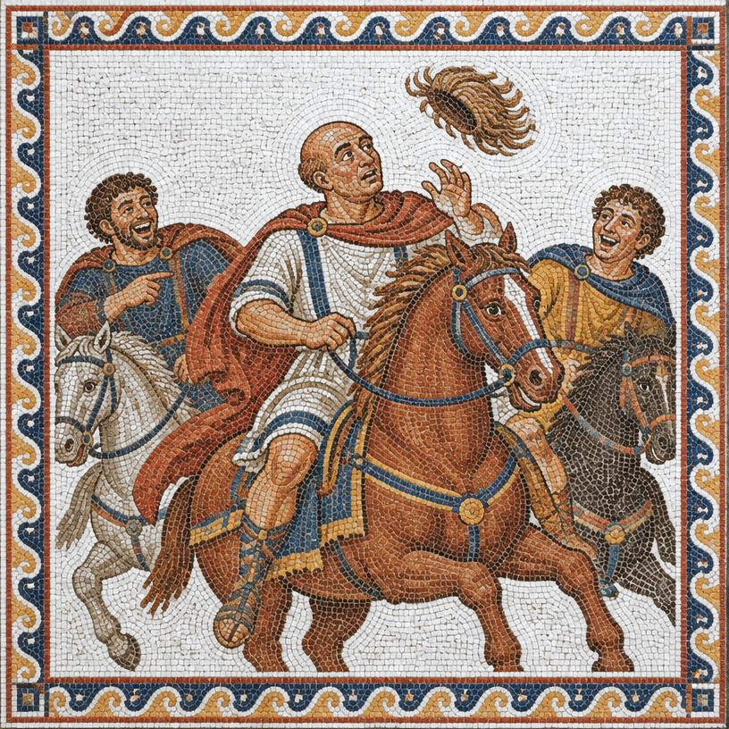 Mosaic of The Bald Knight