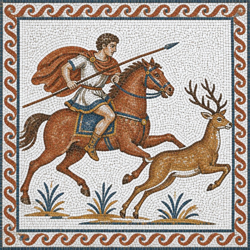 Mosaic of The Horse and the Stag