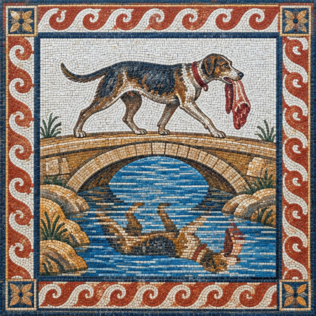 Mosaic of The Dog and the Shadow