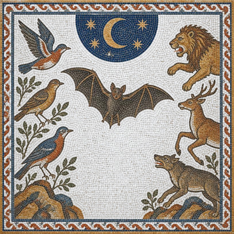 Mosaic of The Birds, the Beasts, and the Bat