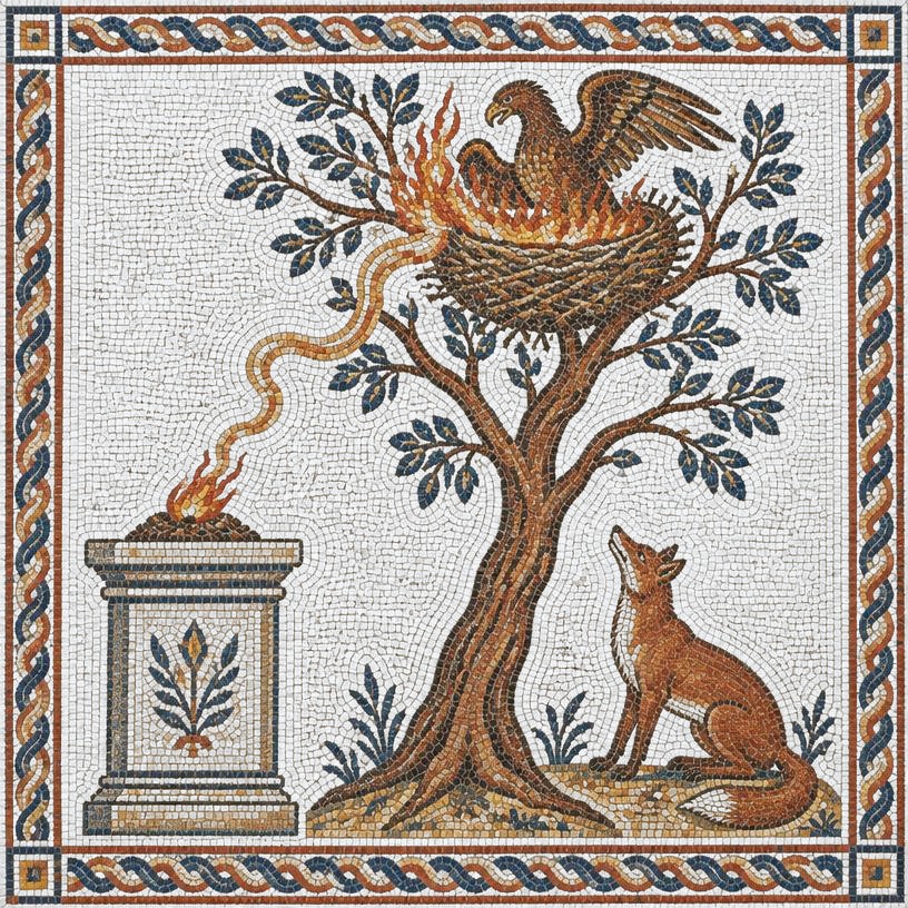 Mosaic of The Eagle and the Fox